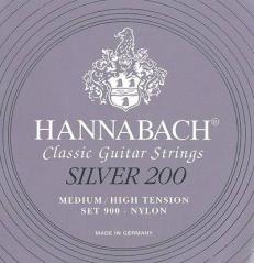 HANNABACH MUTA DI CORDE CORDE PROFESSIONALE PER CHITARRA CLASSICA SERIE 900 MEDIUM/HIGH TENSION SILVER 200