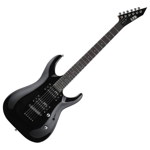 LTD MH-10 - Black - chitarra elettrica stile Strat con borsa