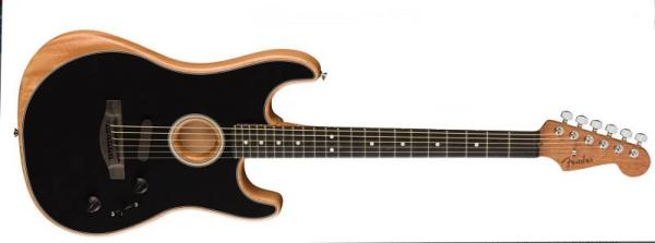 FENDER American Acoustasonic Stratocaster Black - CHITARRA ACUSTICA-ELETTRICA IBRIDA NERA