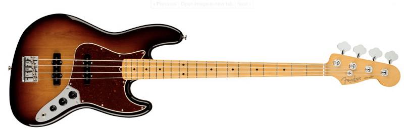 Fender American Professional II Jazz Bass®, Maple Fingerboard, 3-Color Sunburst