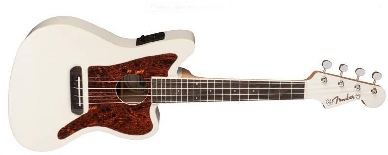 Fender Fullerton Jazzmaster Ukulele Olympic White