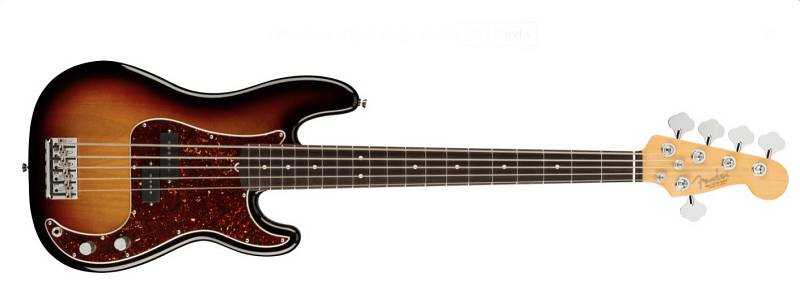 Fender American Professional II Precision Bass® V, Rosewood Fingerboard, 3-Color Sunburst