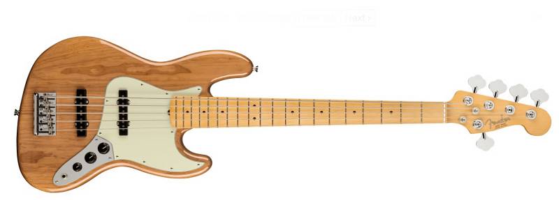 Fender American Professional II Jazz Bass® V, Maple Fingerboard, Roasted Pine