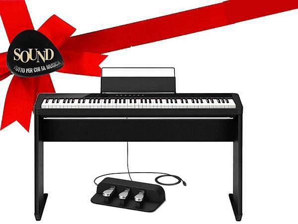 CASIO PX-S1000 BLACK IDEA REGALO - pianoforte digitale con mobile in legno, leggio e pedale