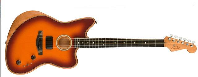 Fender American Acoustasonic® Jazzmaster®, Tobacco Sunburst, Ebony Fingerboard