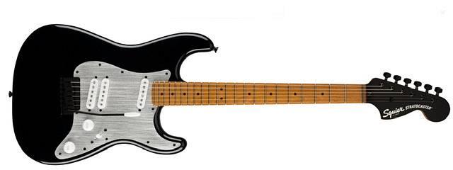 Squier by Fender Contemporary Stratocaster Special Roasted MN Silver Anodized Pickguard Black