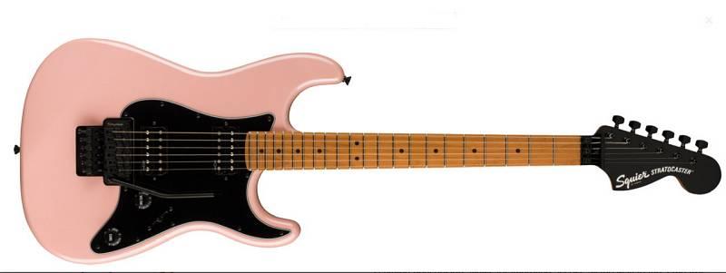 Squier by Fender Contemporary Stratocaster HH FR Roasted MN Black Pickguard Shell Pink Pearl