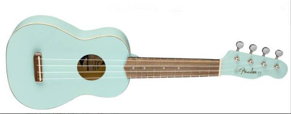 Fender Venice Soprano Ukulele Walnut Fingerboard Daphne Blue