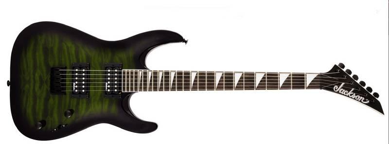 Jackson JS Series Dinky Arch Top JS32Q DKA HT Amaranth Fingerboard Transparent Green Burst