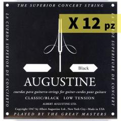 Augustine Classic Black Strings - muta di corde per chitarra classica - BASSA TENSIONE - Kit Bundle con 12 Set Di Corde