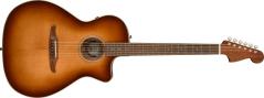 FENDER Newporter Classic PF Aged Cognac Burst with Bag - CHITARRA ACUSTICA CUTAWAY ELETTRIFICATA AGED COGNAC BURST