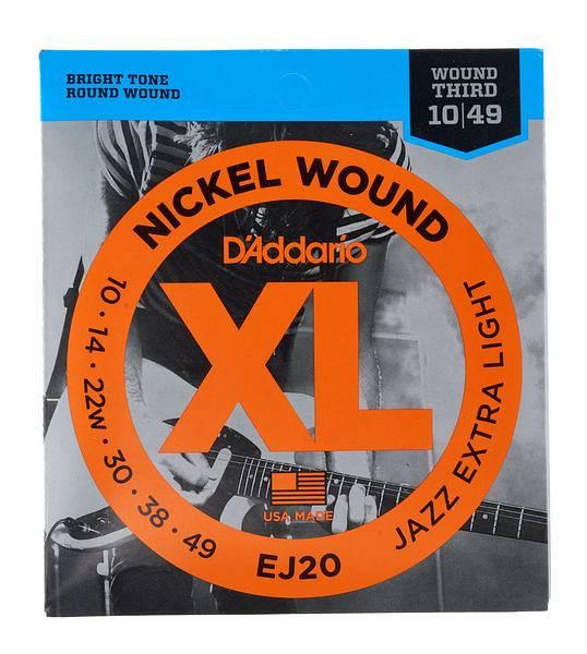 D'Addario D’Addario EJ20 Jazz Extra Light 10-49 - muta di corde per chitarra elettrica