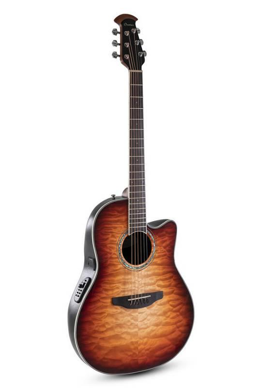 Ovation CS 24 X-7C-G Celebrity Elite Standard Plus Mid Cutaway Cognac Burst Gloss - chitarra acustica elettrificata