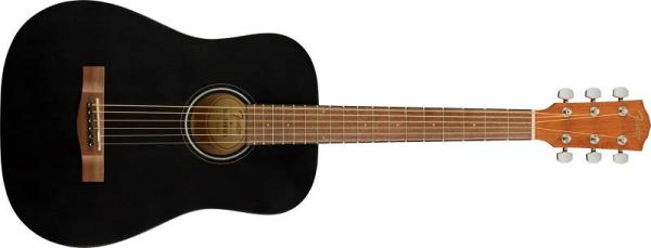 Fender FA 15 WN Black - chitarra acustica 3/4 nera con borsa
