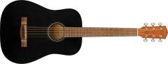 Fender FA 15 WN Black - chitarra acustica 3/4 nera con borsa