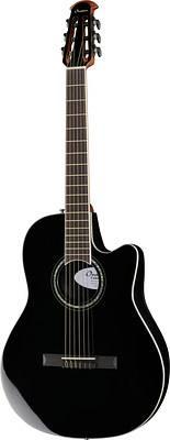 Ovation CS 24 C-5 Nero - Celebrity Standard Mid Cutaway - Chitarra classica elettroacustica