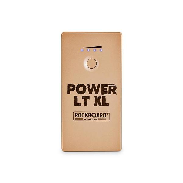 Rockboard RBO POW LT XL GD - Alimentatore ricaricabile per pedale effetto e dispositivi mobile con presa USB