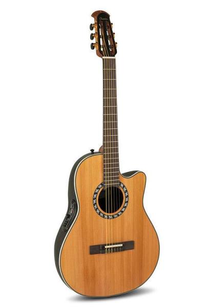 Ovation 1773AX-4 Natural - Chitarra classica elettroacustica Classic Nylon Legend