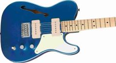Squier by Fender Paranormal Cabronita Telecaster Thinline MN Parchment Pickguard Lake Placid Blue