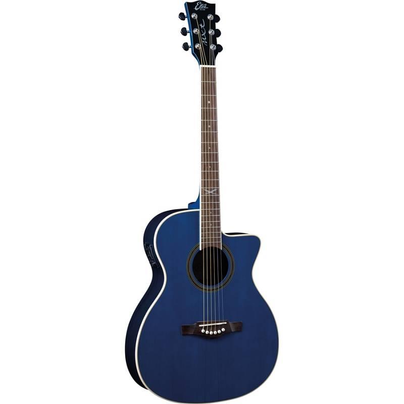 EKO GUITARS - NXT A100CE SEE THROUGH BLUE - chitarra acustica cutaway blu elettrificata