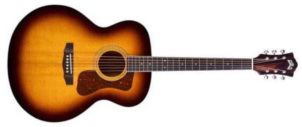 GUILD F-250E DELUXE MAPLE ATB ANTIQUE BURST - CHITARRA ACUSTICA JUMBO ELETTRIFICATA FISHMAN CON TOP IN ABETE MASSELLO