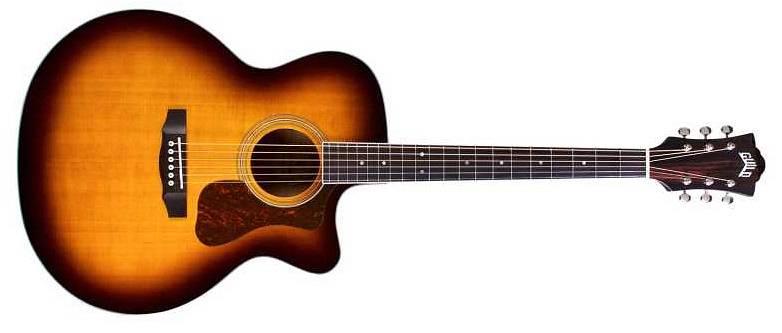 GUILD F-250CE DELUXE MAPLE ATB ANTIQUE BURST - chitarra acustica jumbo elettrificata Fishman con top in abete massello