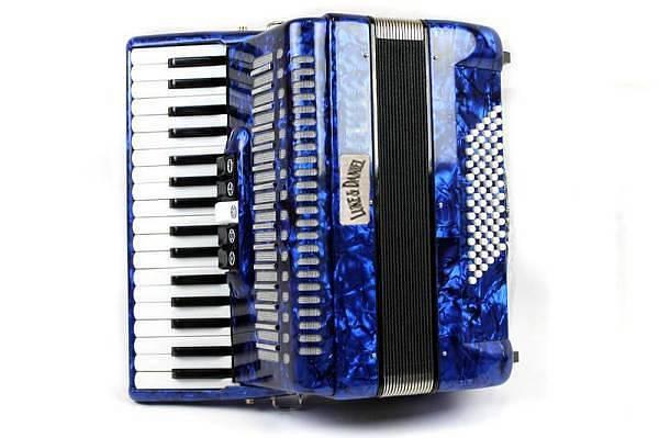 Luke & Daniel fisarmonica 72 bassi blu con valigia e tracolla
