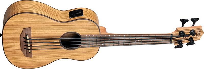 Kala UBASS-ZEB-FS - Ukulele ZEBRAWOOD ELETTRIFICATO - con borsa