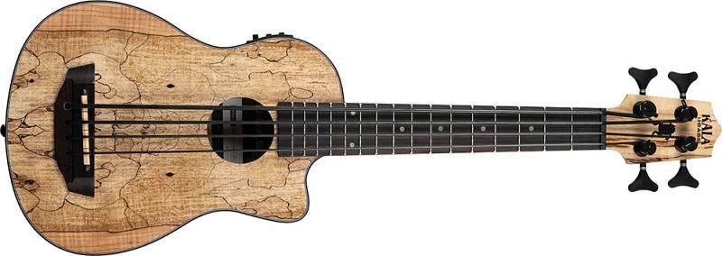 Kala UBASS-SP-MAPL-FS - Ukulele SPALTED MAPLE ELETTRIFICATO - con borsa