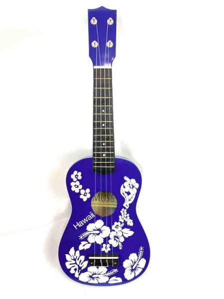 Muses ukulele soprano blu floreale UK-59B
