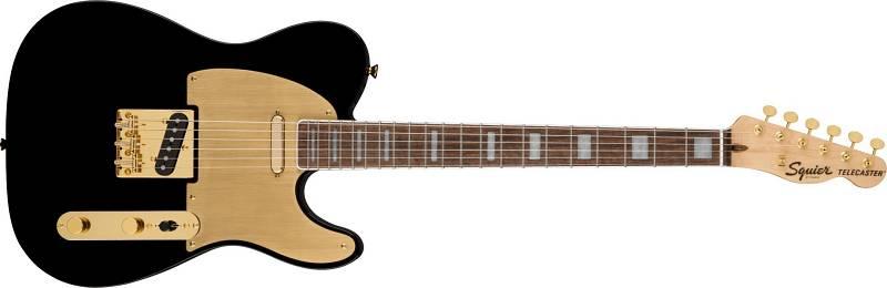 Squier by Fender 40th Anniversary Telecaster Gold Edition LRL Gold Anodized Pickguard - Black