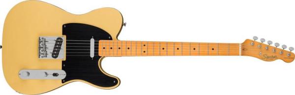Squier by Fender 40th Anniversary Telecaster Vintage Edition MN Black Anodized Pickguard Satin Vintage Blonde