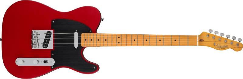Squier by Fender 40th Anniversary Telecaster Vintage Edition MN Black Anodized Pickguard Satin Dakota Red