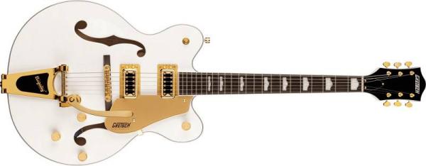 GRETSCH G5422TG Electromatic Bigsby LRL Snowcrest White - chitarra semiacustica hardware dorato