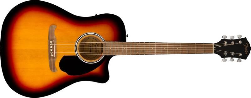 FENDER FA125CE Dreadnought Walnut Sunburst NEW 2022 - chitarra acustica elettrificata nuova versione