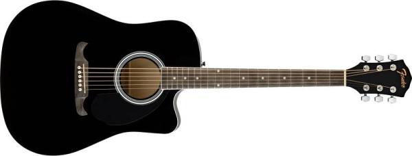 FENDER FA-125CE Dreadnought WN Black - CHITARRA DREADNOUGHT ACUSTICA ELETTRIFICATA CUTAWAY NERA
