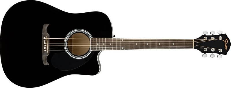 FENDER FA-125CE Dreadnought WN Black - CHITARRA DREADNOUGHT ACUSTICA ELETTRIFICATA CUTAWAY NERA