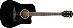 FENDER FA-125CE Dreadnought WN Black - CHITARRA DREADNOUGHT ACUSTICA ELETTRIFICATA CUTAWAY NERA