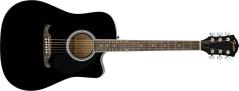 FENDER FA125CE Dreadnought Walnut Black NEW 2022 - chitarra acustica elettrificata nuova versione