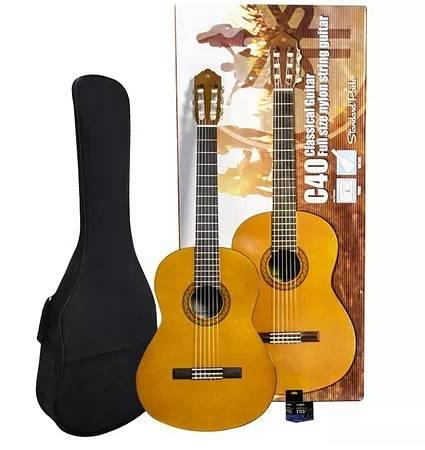 YAMAHA C40 Standard Pack - KIT CHITARRA CLASSICA CON BORSA E ACCORDATORE