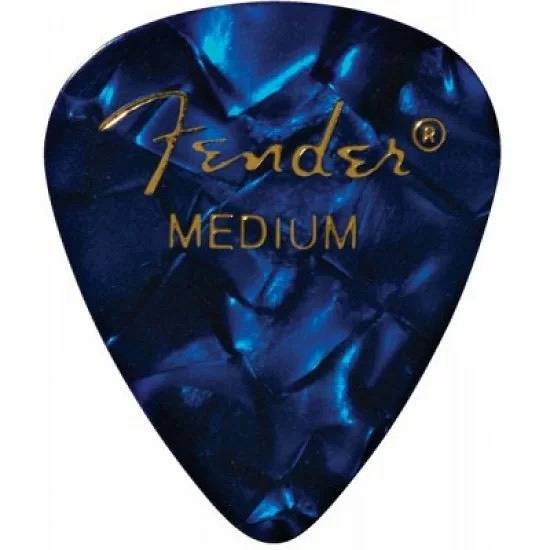 Fender Premium Celluloid 351 Shape Picks, Medium, Blue Moto, 144-Pack