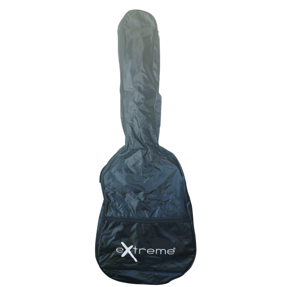 EXTREME BAG-WG BORSA PER CHITARRA ACUSTICA CON TASCA FRONTALE E TRACOLLA COLORE NERO