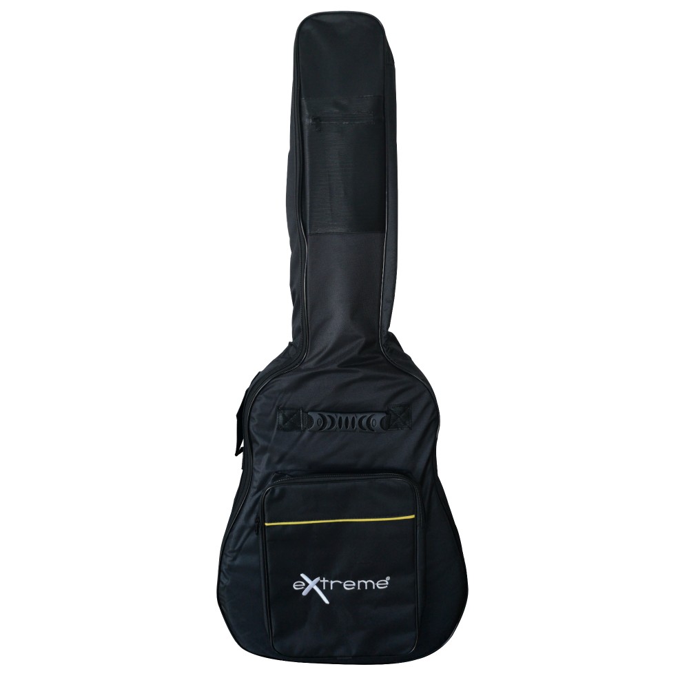 EXTREME BAG CG5 BORSA IMBOTTITA PER CHITARRA CLASSICA 5MM CON 2 TASCHE FRONTALI COLORE NERO