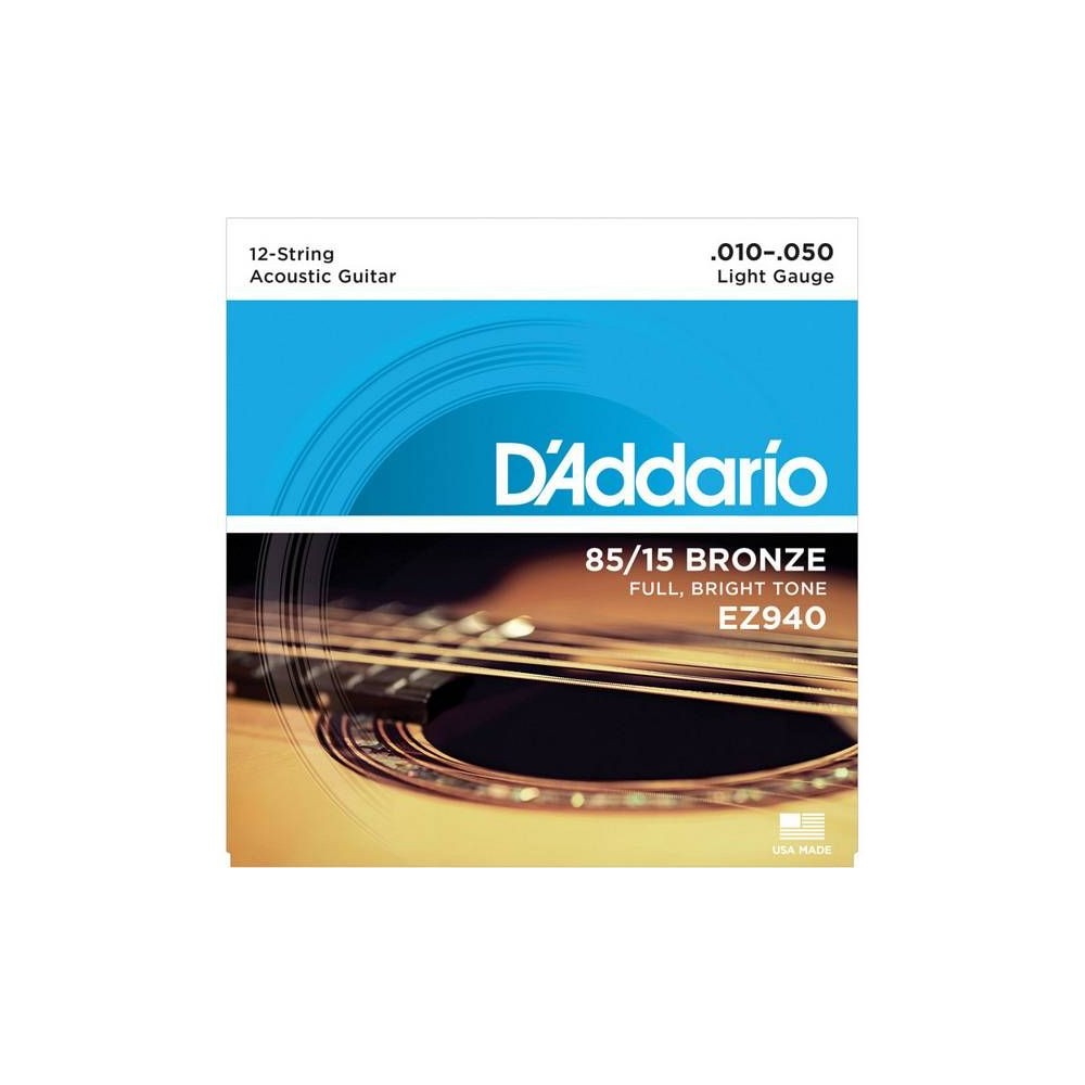 D'Addario EZ 940 Light 12 corde 10-50 set di corde per chitarra dodici corde