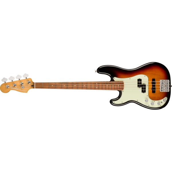 Fender Player Plus Precision Bass, Left-Hand, Pau Ferro Fingerboard, 3-Color Sunburst