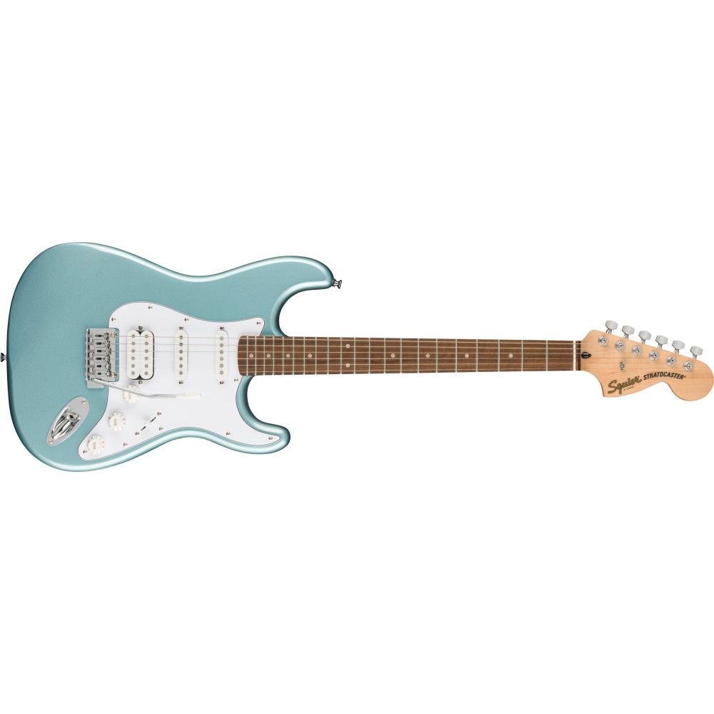 Squier FSR Affinity Series Stratocaster HSS, Laurel Fingerboard, White Pickguard, Ice Blue Metallic