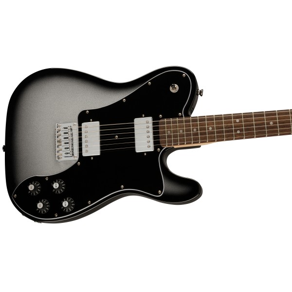 Squier FSR Affinity Series Telecaster Deluxe, Laurel Fingerboard, Black Pickguard, Silverburst