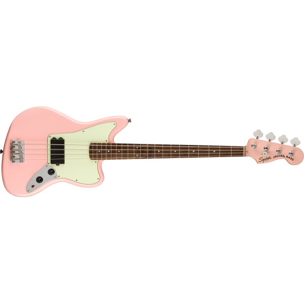 Squier FSR Affinity Series Jaguar Bass H, Laurel Fingerboard, Mint Pickguard, Matching Headstock, Shell Pink