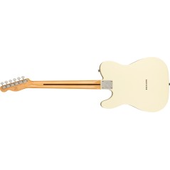 Squier FSR Classic Vibe '70s Telecaster Thinline, Maple Fingerboard with Blocks and Binding, Black Pickguard, Olympic White