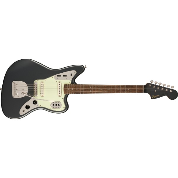 Squier FSR Classic Vibe '60s Jaguar, Laurel Fingerboard, Mint Pickguard, Matching Headstock, Charcoal Frost Metallic